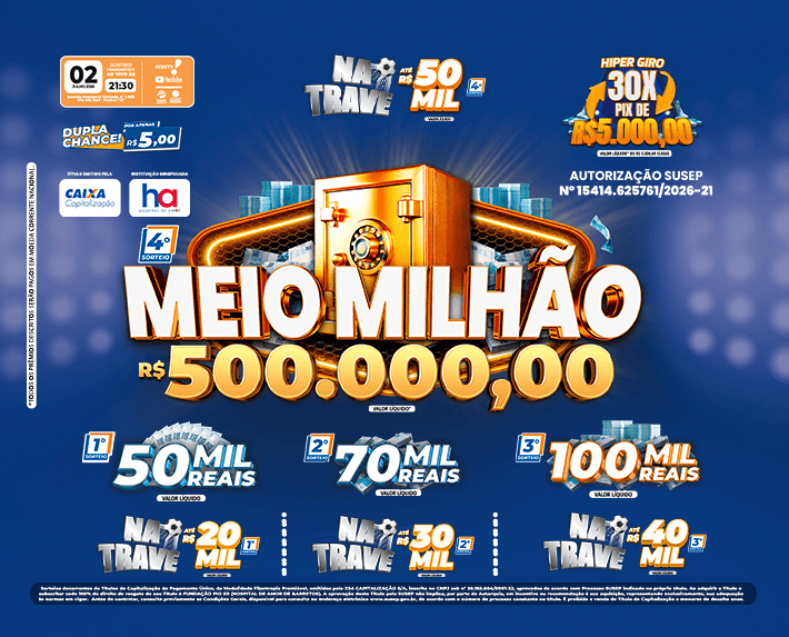 Concorra a mais de R$ 1.000.000,00 — HiperXCAP