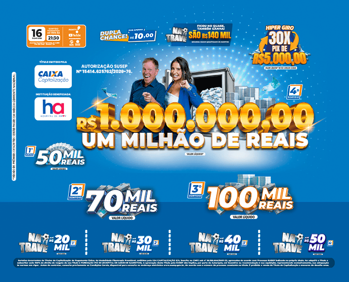 Concorra a mais de R$ 1.000.000,00 — HiperXCAP